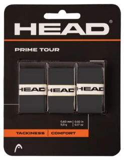 HEAD Prime Tour Overgrip 3 Pack -Racquet Shop head prime tour overgrip 3 pack black 06618 03585.1698772964
