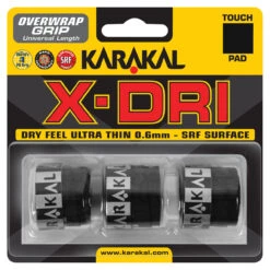 Karakal X-Dri Overgrip 3 Pack -Racquet Shop karakal x dri overgrip 3 pack black 90836 67621.1698771062