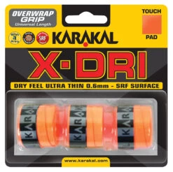 Karakal X-Dri Overgrip 3 Pack -Racquet Shop karakal x dri overgrip 3 pack orange 48350 40376.1698771063