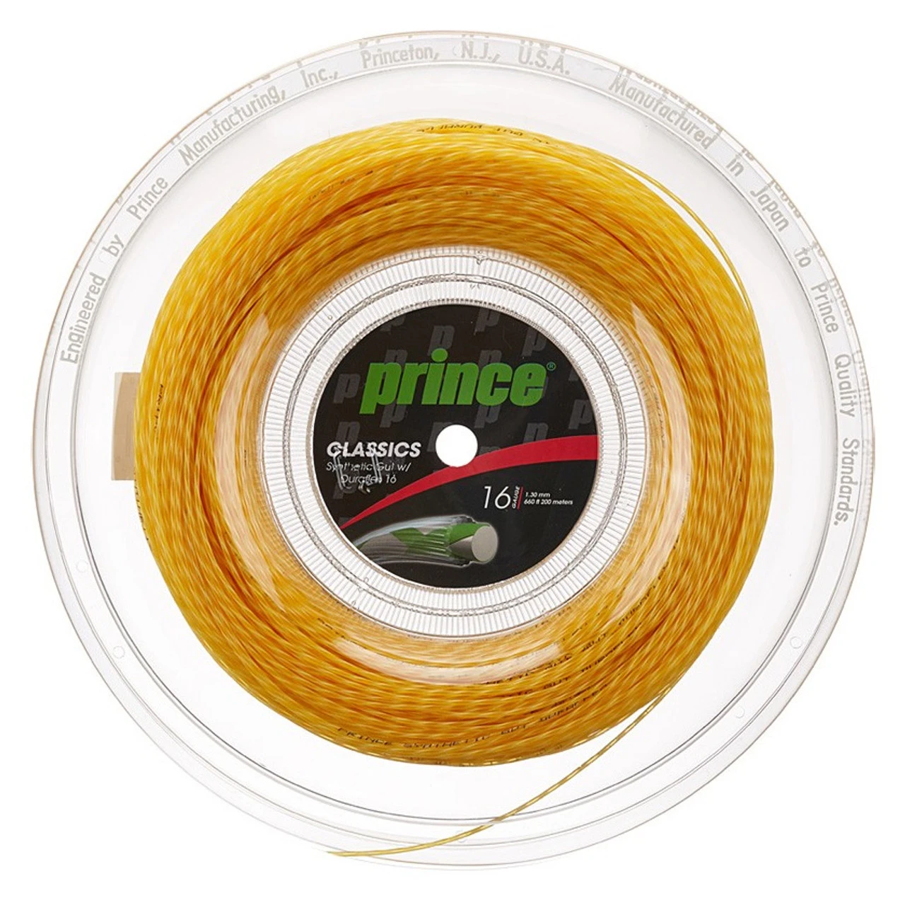 Prince Synthetic Gut Duraflex 16 1.30mm 200M Reel 3 Prince Synthetic Gut Duraflex 16 1.30mm 200M Reel